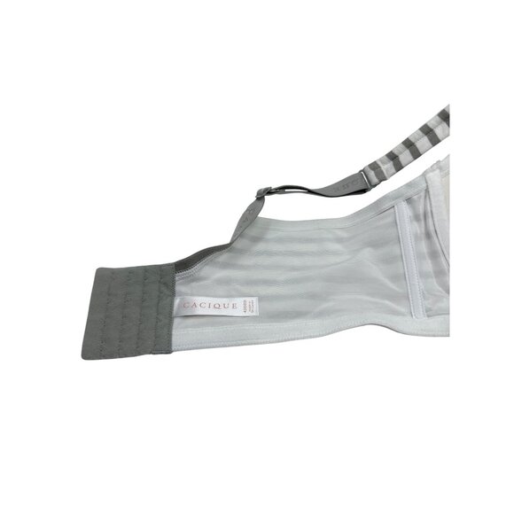 Cacique Striped Full CoverageLightly Lined T-Shirt Underwire Bra Size 42DDD - Picture 9 of 12